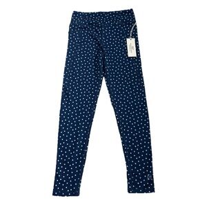 Vineyard Vines Performance Leggings Girls Size Medium 10-12 Blue With White Star